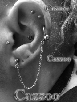 antyder spøgelse harpun tragus ørepiercing fra Cazzoo smykker